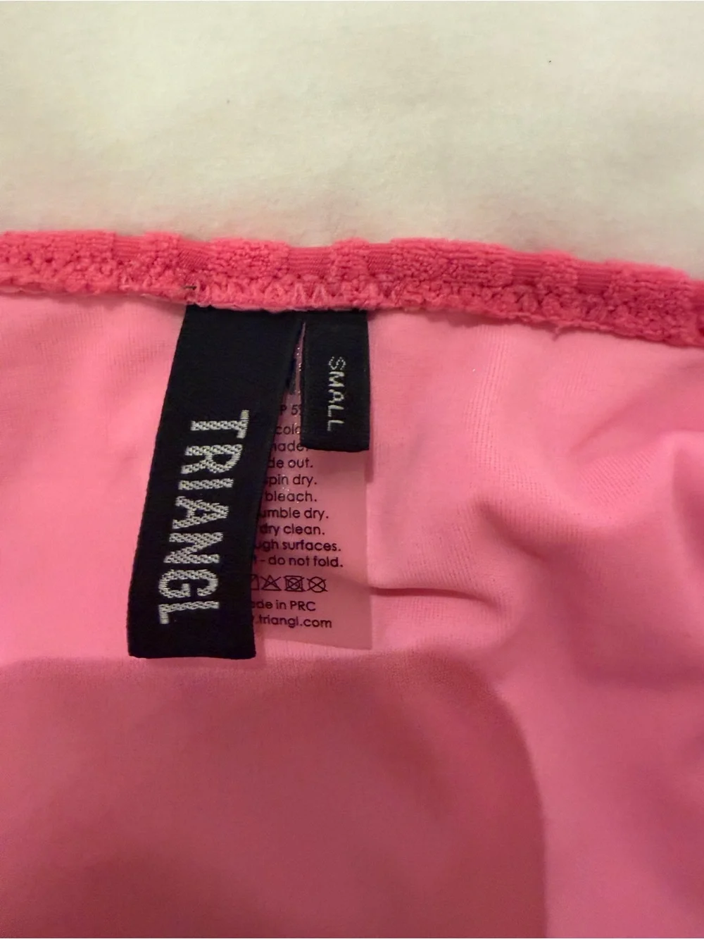 triangl swimwear Ribbed Hot Pink Two-Piece Bikini Set
